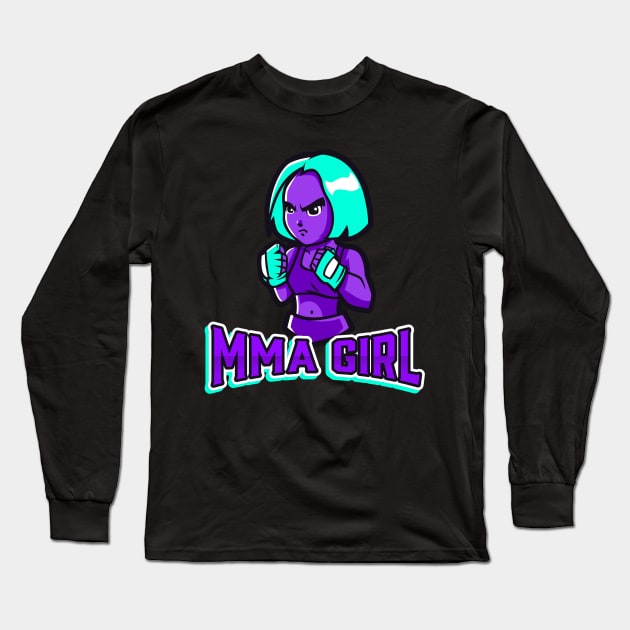 MMA Girl Long Sleeve T-Shirt by HustleHardStore